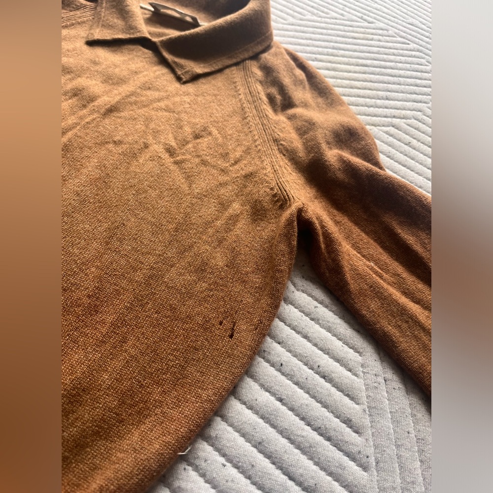 Everlane Cashmere Collared Sweater Pullover, brown, XS - Picture 4 of 7